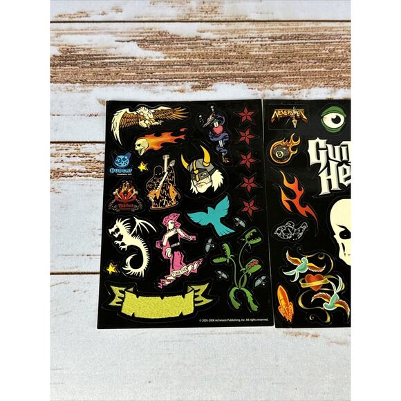 Red Octane Guitar Hero Stickers – Brand New – Unused – 2005 – Official Accessory - Picture 2 of 3